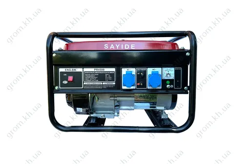 Фото 1- Бензиновый генератор Sayide PR-4500 (3.5 кВт) красный