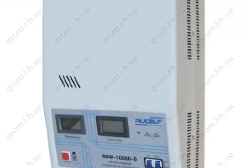 Фото 1- Электромеханический стабилизатор Rucelf SDW-10000-D настенный