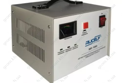 Фото 1- Электромеханический стабилизатор Rucelf SDF-1000 полочный