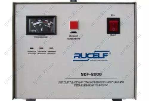 Фото 1- Электромеханический стабилизатор Rucelf SDF-2000 полочный