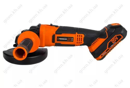 Фото 1- Кутова шліфувальна машина акумуляторна Tekhmann TAG-125/i20 kit