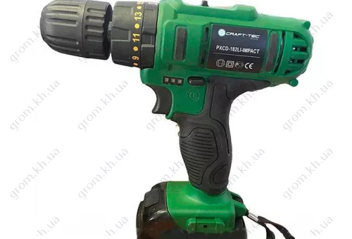 Фото 1- Шуруповерт акумуляторний Craft-Tec PXCD-182Li-impact (ударний)