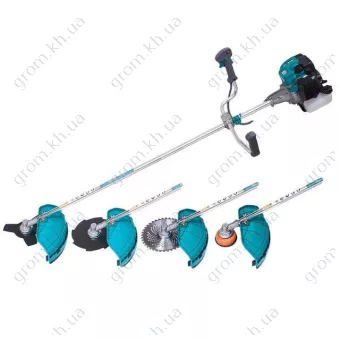 Фото 1- Бензокоса Grand БГ-6200 + Ранцевый ремень + Тихий глушитель (3 ножа + 1 шпуля 1 паук)
