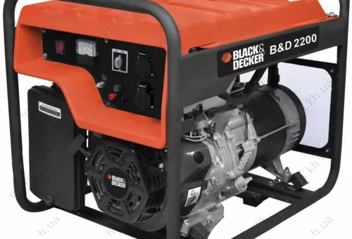 Фото 1- Бензиновый генератор Black&Decker BD-2200