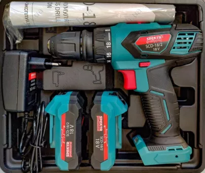 Фото 1- Шуруповерт аккумуляторный Spektr SCD-18/2 Li DFR
