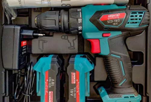 Фото 1- Шуруповерт аккумуляторный Spektr SCD-18/2 Li DFR