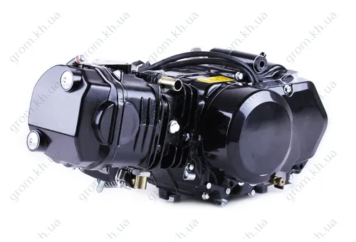 Фото 1- Двигатель Дельта/Альфа/Актив (125CC) - водяное охлаждение (с радиатором и вентилятором, без электростартера) BLACK - TATA LUX