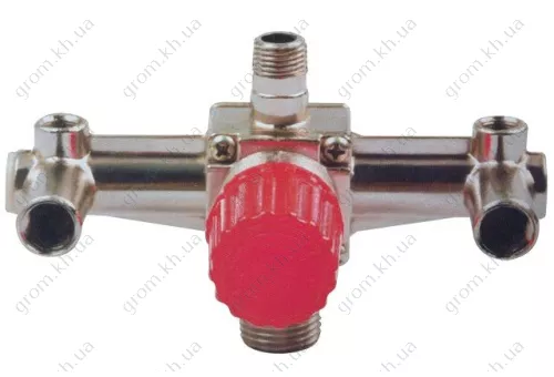 Фото 1- Контрольно-розподільний блок компресора з регулятором тиску Intertool PT-9092