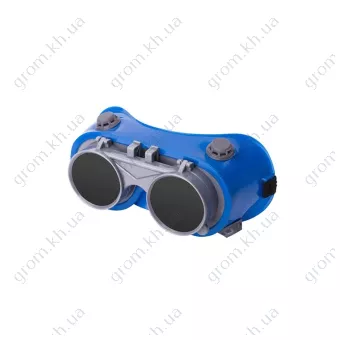 Фото 1- Очки сварщика круглые откидные