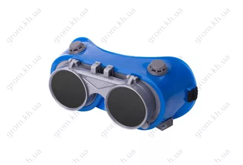 Фото 1- Очки сварщика круглые откидные