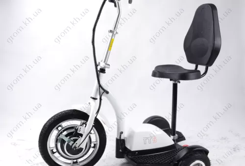 Фото 1- Електросамокат із сидінням (сидіння - спинка) (білий) T06-1 36V350W 12AH - SM