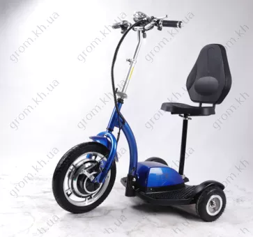 Фото 1- Електросамокат із сидінням (сидіння - спинка) (синій) T06-1 36V350W 12AH - SM