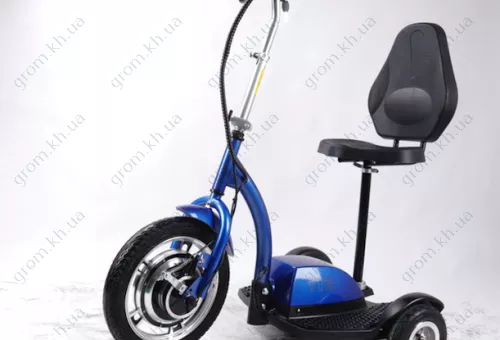 Фото 1- Електросамокат із сидінням (сидіння - спинка) (синій) T06-1 36V350W 12AH - SM