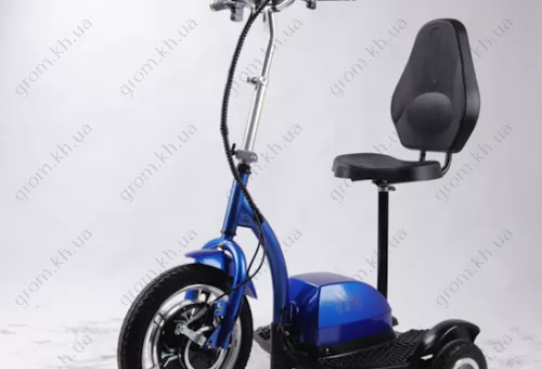 Фото 1- Електросамокат із сидінням (сидіння - спинка) (синій) T06-2 48v500W 12AH - SM