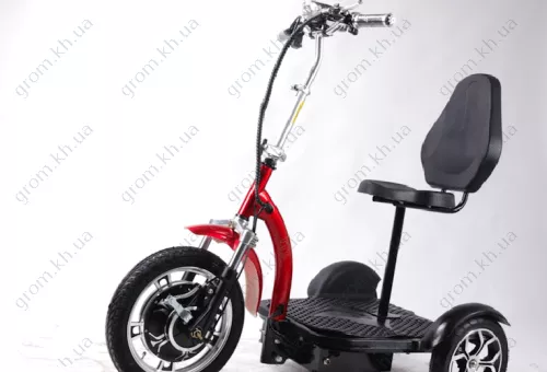 Фото 1- Електросамокат з сидінням (сидіння - спинка, передній амортизатор) (червоний) T06-3 48v500W 12AH - SM