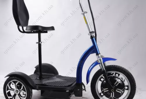 Фото 1- Електросамокат із сидінням (сидіння - спинка, передній амортизатор) (синій) T06-3 48v500W 12AH - SM