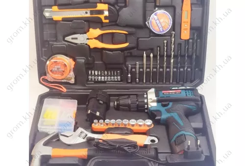 Фото 1- Аккумуляторный шуруповерт Spektr SCD-18-38 ( в кейсе с набором (102 шт))