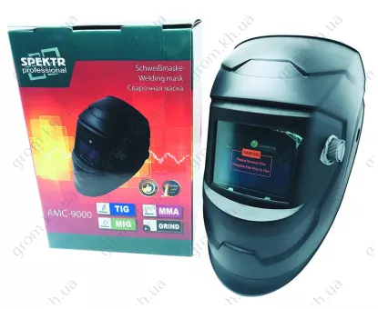 Фото 1- Сварочная маска хамелеон Spektr АМС-9000 (3 рег. подсветка)
