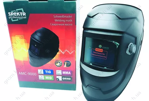 Фото 1- Зварювальна маска хамелеон Spektr АМС-9000 (3 рег. підсвічування)