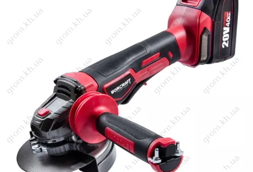 Фото 1- Аккумуляторная бесщеточная шлифмашина угловая Worcraft CAG-S20LIB-125
