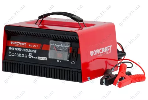 Фото 1- Зарядний пристрій автомобільних акумуляторів Worcraft BC-217