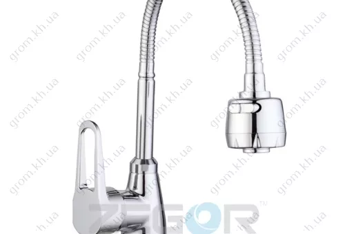 Фото 1- Змішувач для кухні на пружині Zegor SOP4-E146