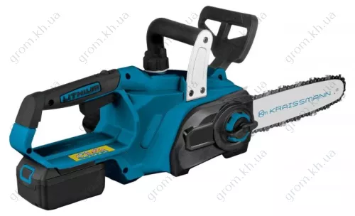 Фото 1- Акумуляторна ланцюгова пилка Kraissmann 4000 AKS 18/2 Li (2 батареї)