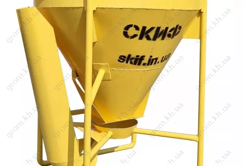 Фото 1- Бункер бадья для бетона Скиф 2 куба БК – 1 (с капюшоном)