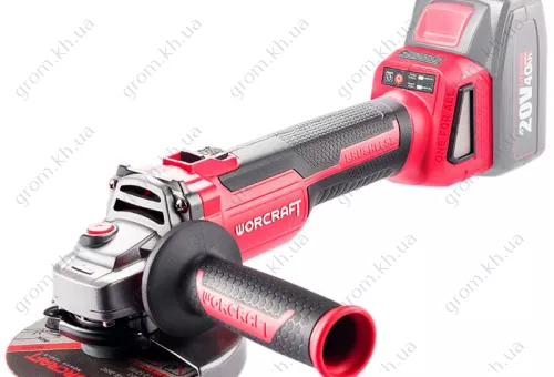 Фото 1- Аккумуляторная бесщеточная шлифмашина угловая Worcraft CAG-S20LIBH-125