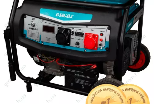 Фото 1- Генератор бензиновий SIGMA 220-380В 8.5/9.0кВт 4-х тактний електрозапуск