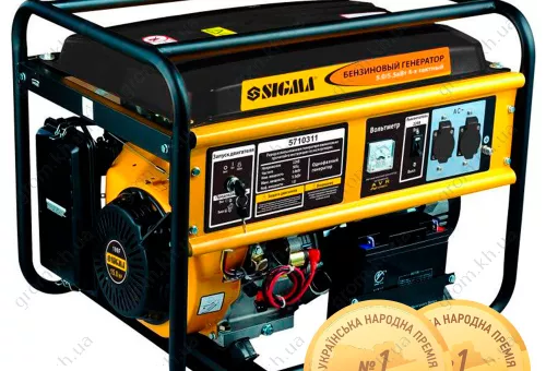 Фото 1- Генератор бензиновий SIGMA 5.0/5.5кВт 4-х тактний електрозапуск