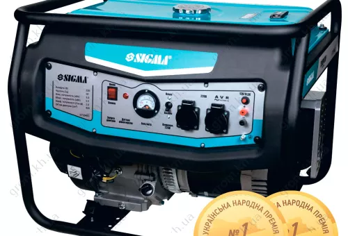 Фото 1- Генератор бензиновый SIGMA 3.5/4.0кВт 4-х тактный ручной запуск