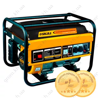 Фото 1- Генератор газ/бензин SIGMA 2.5/2.8кВт 4-х тактний (ручний запуск)