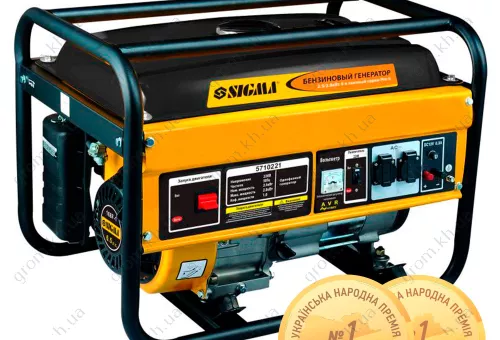 Фото 1- Генератор бензиновий SIGMA 2.5/2.8кВт 4-х тактний ручний запуск