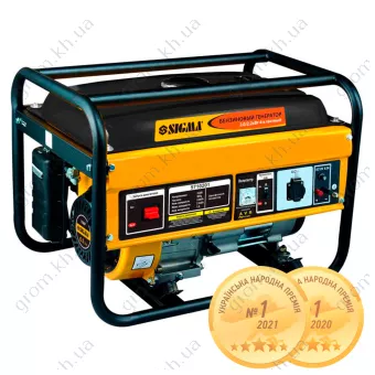 Фото 1- Генератор бензиновый SIGMA 2.0/2.2кВт 4-х тактный ручной запуск