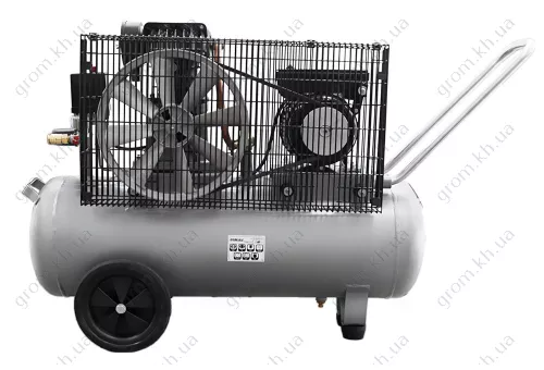 Фото 1- Компрессор двухцилиндровый ременной SIGMA 2.5кВт 335л/мин 10бар 50л (2 крана)