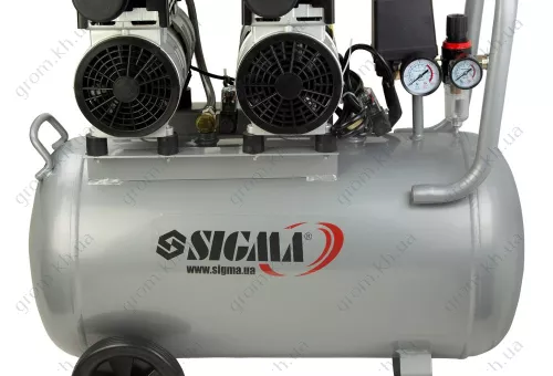 Фото 1- Компрессор четырехцилиндровый безмасляный SIGMA 2.2кВт 308л/мин 8бар 50л