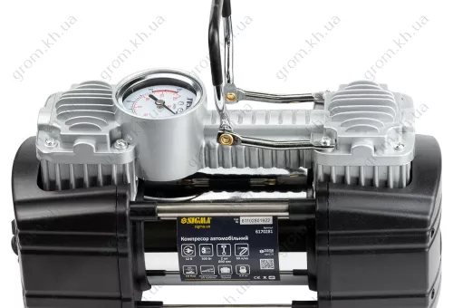 Фото 1- Компрессор автомобильный SIGMA 12В, 300Вт, 60л/мин, 10бар