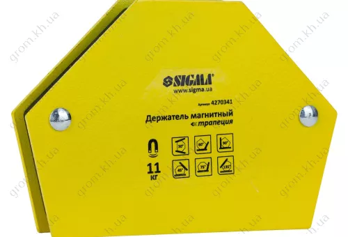 Фото 1- Магнит для сварки трапеция SIGMA 11кг 78×32×47×28.5мм (30,45,60,90,75,135°)