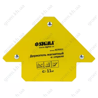 Фото 1- Магнит для сварки стрела SIGMA 11кг 75×65мм (45,90,135°)