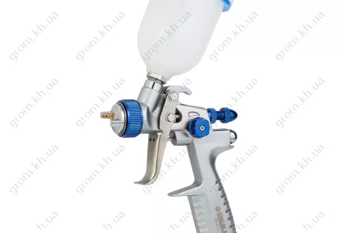 Фото 1- Фарборозпилювач REFINE LVMP Ø1.4мм 170-285л/хв 2-2.5бар (хром) в/б 600мл (пласт)