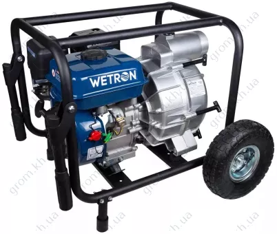 Фото 1- Мотопомпа WETRON 7.5л.с. Hmax 26м Qmax 60м³/ч (4-х тактный) для грязной воды