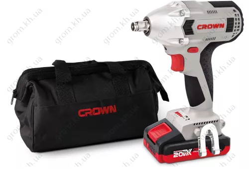Фото 1- Ударний акумуляторний гайковерт Crown CT22021HX