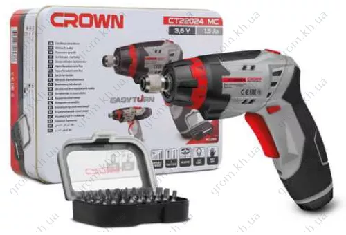 Фото 1- Ударный аккумуляторный гайковерт Crown CT22024 BMC