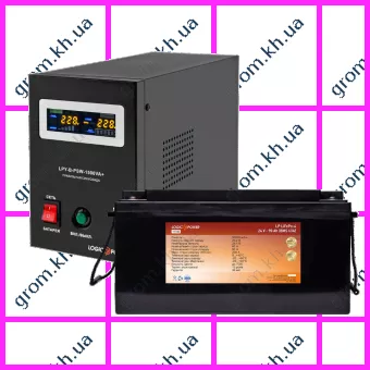 Фото 1- Комплект резервного питания для котла LogicPower ИБП B1500VA + литиевая (LifePo4) батарея 2600W