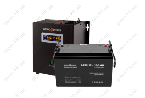 Фото 1- Комплект резервного питания для котла LogicPower ИБП 500VA + AGM батарея 1300W