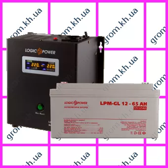 Фото 1- Комплект резервного питания для котла LogicPower ИБП W500VA + гелевая батарея 900W