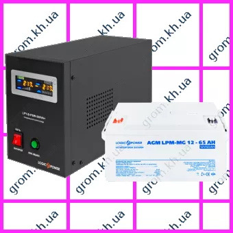 Фото 1- Комплект резервного живлення для котла LogicPower ДБЖ B500VA + мультигелева батарея 900W