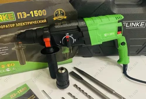 Фото 1- Перфоратор электрический Flinke ПЭ-1500