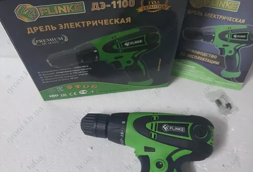 Фото 1- Сетевая дрель-шуруповерт Flinke ДЭ-1100